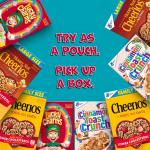 General Mills Breakfast Cereal Variety Pack, Lucky Charms, Cinnamon Toast Crunch, and Cheerios Varieties, Single Serve Snacks, 9.14 oz (8 Pouches)