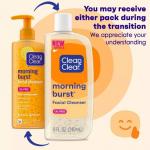 Clean & Clear Morning Burst Oil-Free Facial Cleanser with Brightening Vitamin C for all Skin Types - 8 fl oz