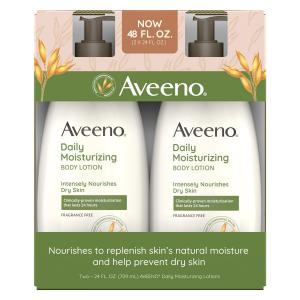 Aveeno Daily Moisture Lotion, 2 x 24 fl oz Bundle