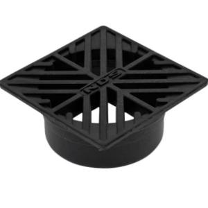 NDS - 4 in. Plastic Square Drainage Grate in Black