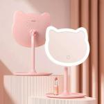 Silhoutte shape your space LED Vanity Mirror Pink Coral (feline)