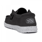 Hey Dude Unisex Wally Slub Canvas Slip-On Casual Dark Grey Size 10