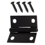 Everbilt 1-1/2 in. Narrow Utility Hinge (2-Pack) Matte Black