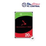 Seagate 20TB IronWolf Pro 7200 rpm SATA III 3.5" Internal NAS HDD (CMR, Retail, 2-Pack) 