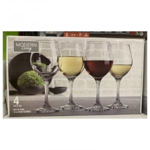 Modern Living Set of Four 13 oz Wine Glasses