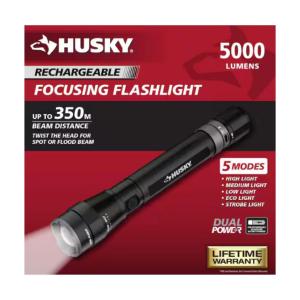 Husky 5000LM Dual Power Flashlight