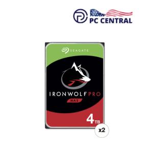 Seagate IronWolf Pro 4TB 7200 rpm SATA III 3.5" Internal NAS HDD (CMR, Retail, 2-Pack)