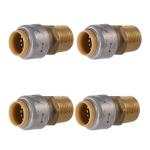 SharkBite Max 1/2 in. Push-to-Connect x MIP Brass Adapter Fitting Pro Pack (4-Pack)