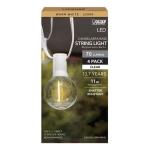 Feit Electric 11-Watt Equivalent G16.5 E12 String Light LED Light Bulb, Warm White 2200K (4-Pack)