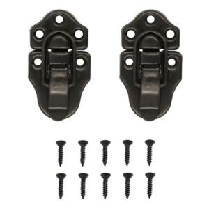 Everbilt 2-3/4 in. x 1-1/2 in. Chest Door Latch (2-Pack) Matte Black