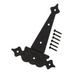 Everbilt 6 in. Black Decorative Hammered Gate Tee Hinge