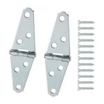 Everbilt 2 in. x 2 in. Zinc-Plated Strap Hinge (2-Pack) Black