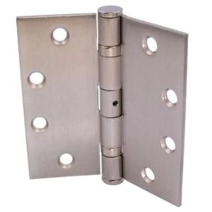 Everbilt 4-1/2 in. Square Radius Commercial Grade with Ball Bearing Hinge Satin Nickel