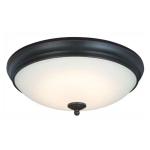 Hampton Bay Clifton 13 in. Oil Rubbed Bronze Selectable LED Flush Mount