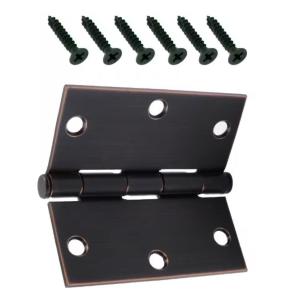 Everbilt Door Hinge 3-1/2 in. Square Radius Oil-Rubbed Bronze Squeak-Free