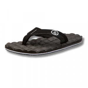 Volcom Men's Recliner Sandals Black White 13